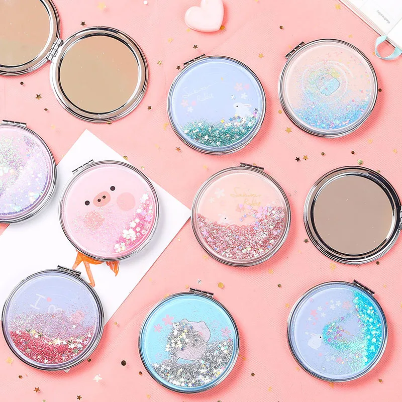 L261 Quicksand Makeup Mirror Cute Pocket Mirror Makeup Vanity Portable Foldable Vanity Mirror Hand Mirror Compact Mirrors 
L261 Quicksand Makeup Mirror Cute Pocket Mirror Makeup Vanity Portable Foldable Vanity Mirror Hand Mirror Compact Mirrors