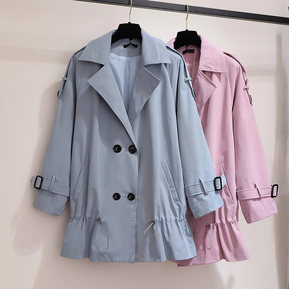 200kg oversized women's wear fat mm2022 spring Korean version Lapel casual versatile waist short windbreaker coat
200kg oversized women's wear fat mm2022 spring Korean version Lapel casual versatile waist short windbreaker coat