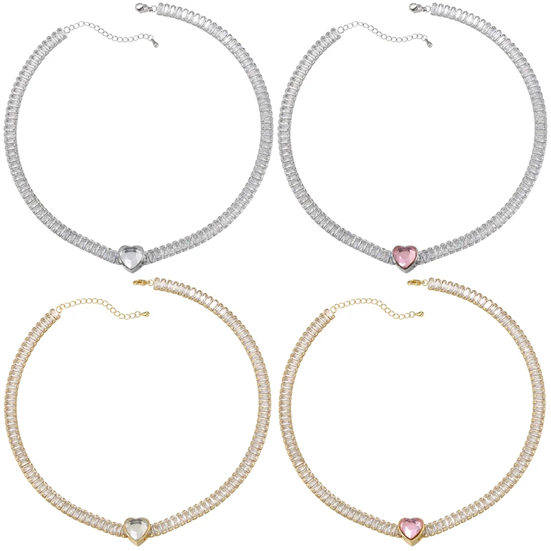 ZHUKOU Iced Out AAAA Циркон Сердце теннисная цепочка ожерелье женское модное ювелирное изделие золотой цвет розовый CZ колье ожерелье VL189
ZHUKOU Iced Out AAAA Циркон Сердце теннисная цепочка ожерелье женское модное ювелирное изделие золотой цвет розовый CZ колье ожерелье VL189