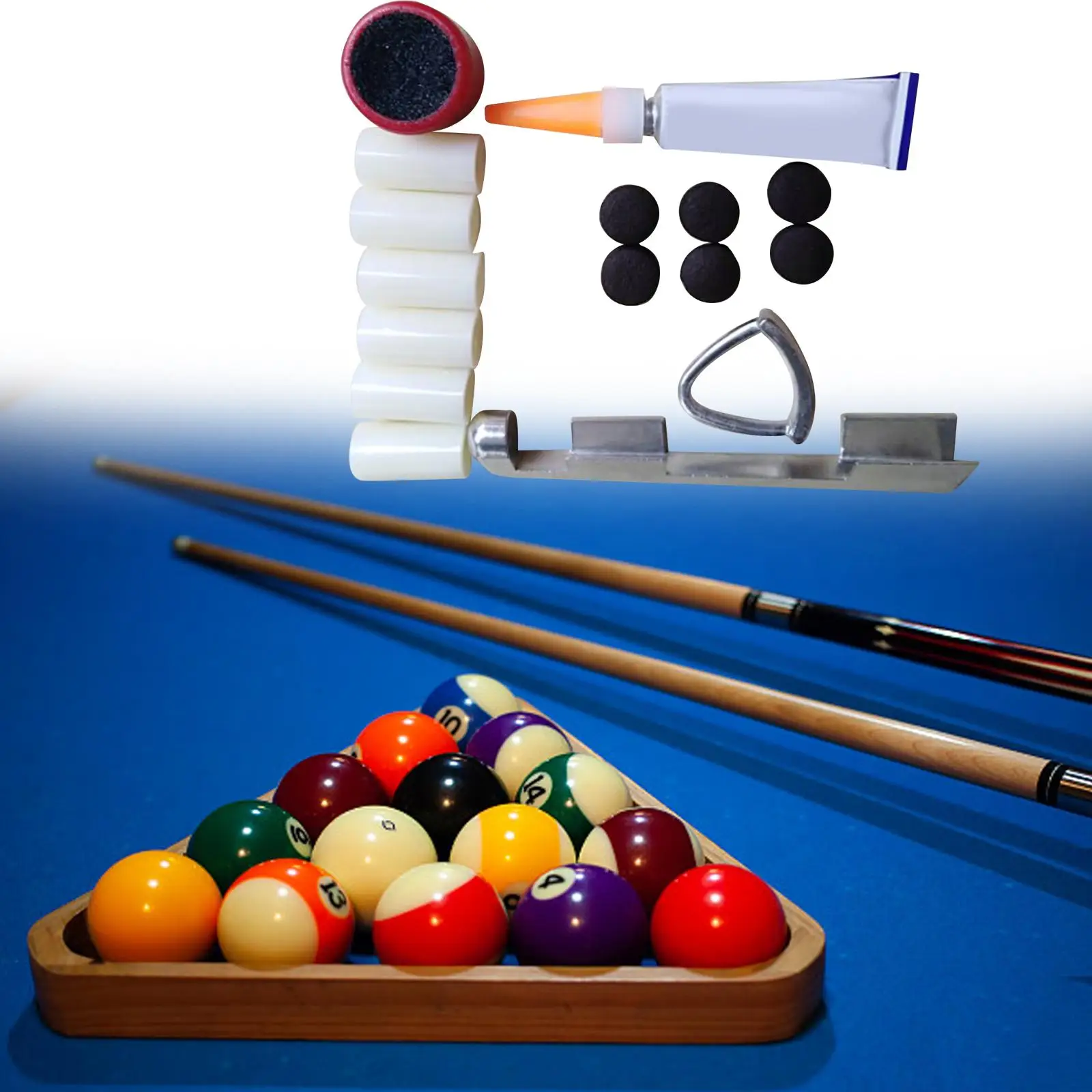 Snooker Cue Repairs Kit Maintenance Cue Ferrules Glue Cue Top Sander Cue Tips Aluminum Alloy Cue Clamp Repair Billiard Pool Kit
Snooker Cue Repairs Kit Maintenance Cue Ferrules Glue Cue Top Sander Cue Tips Aluminum Alloy Cue Clamp Repair Billiard Pool Kit