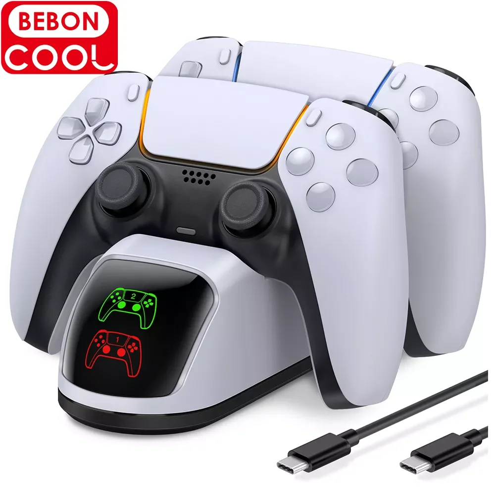 Dual Fast Charger for playstation 5 Controller Charger Station Charging Cradle Dock Station With Type C PS5 Gamepads
Dual Fast Charger for playstation 5 Controller Charger Station Charging Cradle Dock Station With Type C PS5 Gamepads