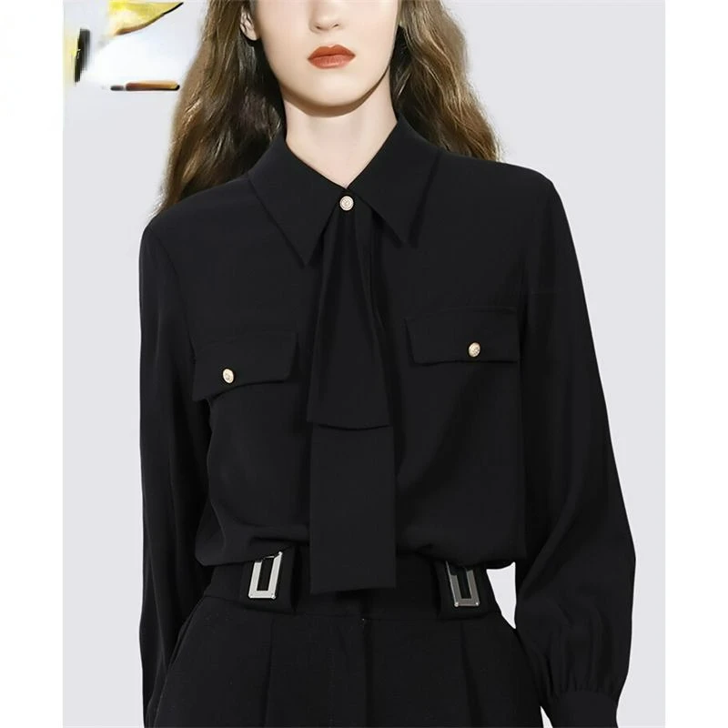 Elegant Bow Women Shirts Spring Summer Long Sleeve Designed Korean Office Ladies Blouse Button Casual Fashion Female Tops E71
Elegant Bow Women Shirts Spring Summer Long Sleeve Designed Korean Office Ladies Blouse Button Casual Fashion Female Tops E71