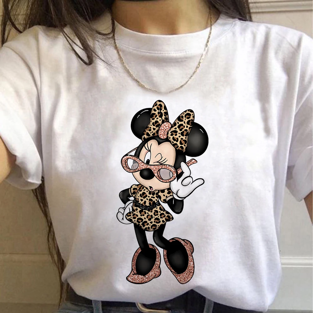 NEW Minnie Mickey Mouse Women T-shirt Kawaii Leopard Print T Shirts Short Sleeve Cartoons Tops Vintage Casual Clothes Tees Shirt
NEW Minnie Mickey Mouse Women T-shirt Kawaii Leopard Print T Shirts Short Sleeve Cartoons Tops Vintage Casual Clothes Tees Shirt