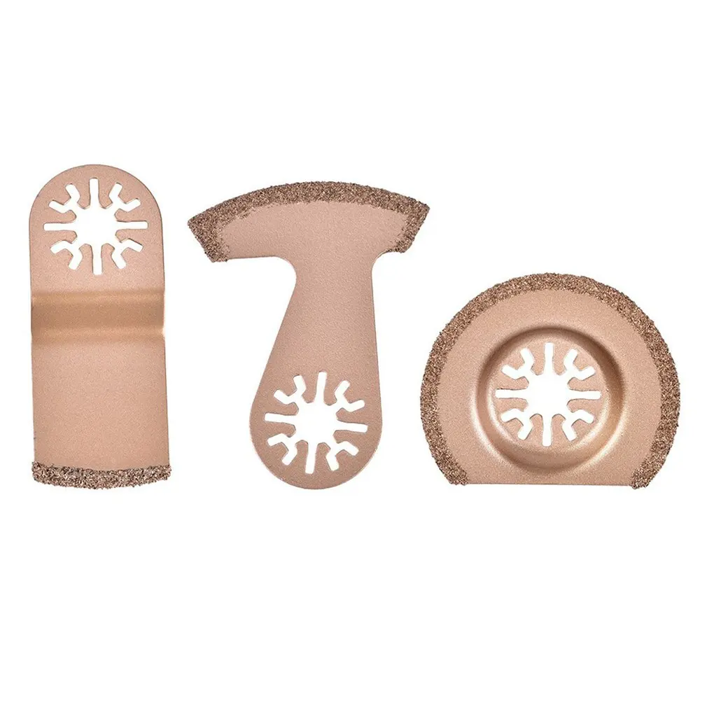 Carbide Diamond Oscillating Saw Blades For Quick Change 3PCS Multi-tools Tile Prorous Concrete Cement Ceramics Cutter
Carbide Diamond Oscillating Saw Blades For Quick Change 3PCS Multi-tools Tile Prorous Concrete Cement Ceramics Cutter