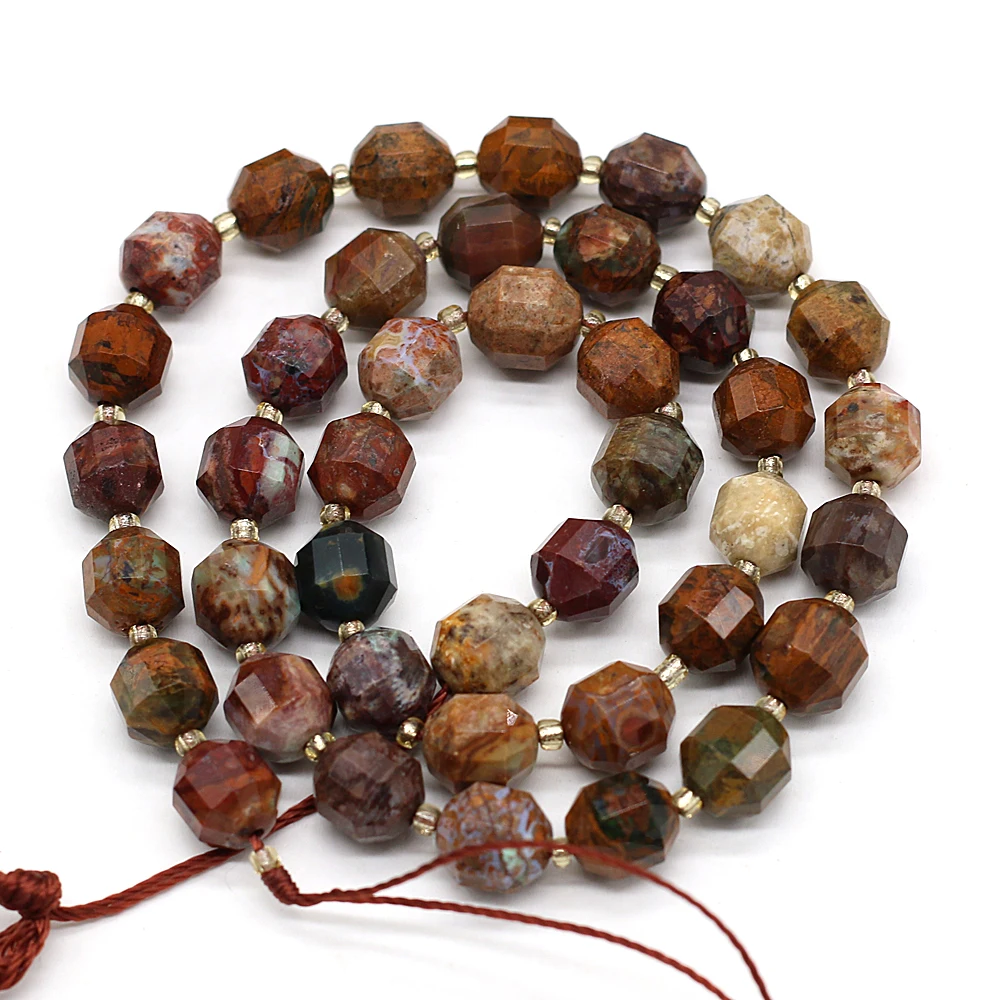 

Natural Shoushan Stone Beads Roundle Faceted Loose Spacer Beads For Jewelry Making DIY Bracelet Strands 8mm