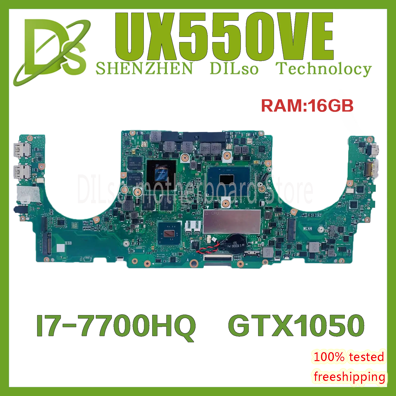 KEFU UX550VE For ASUS UX550VD UX550VW UX550V Laptop Motherboard UX550VD Mainboard I7-7700HQ GTX1050-4G 16GB RAM Test Original
KEFU UX550VE For ASUS UX550VD UX550VW UX550V Laptop Motherboard UX550VD Mainboard I7-7700HQ GTX1050-4G 16GB RAM Test Original