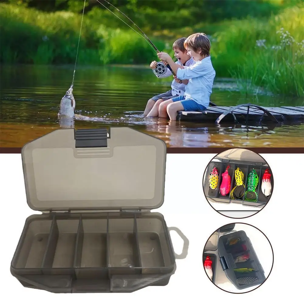 5 Grids Fishing Bait Box Compartments Container Plastic Double Bead Holder Fishing Portable Sided Accessories Fishing Gear A6N3
5 Grids Fishing Bait Box Compartments Container Plastic Double Bead Holder Fishing Portable Sided Accessories Fishing Gear A6N3
