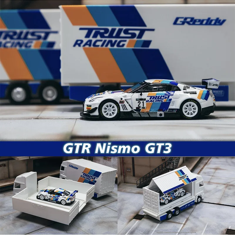

Tarmac Works TW 1:64 GTR Nismo GT3 Transport Vehicle Set Alloy Diorama Car Model Collection Miniature Carros Toys In Stock
