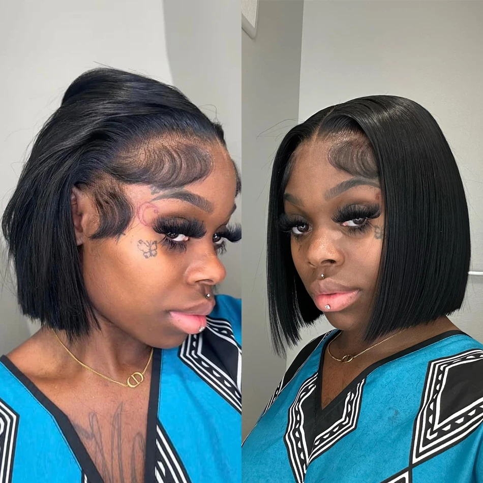 Straight short Bob T Part Human Hair Wigs Pre Plucked Brazilian 13x4 13x6 Cheap Bone Straight Human Hair Wig For Black Women
Straight short Bob T Part Human Hair Wigs Pre Plucked Brazilian 13x4 13x6 Cheap Bone Straight Human Hair Wig For Black Women