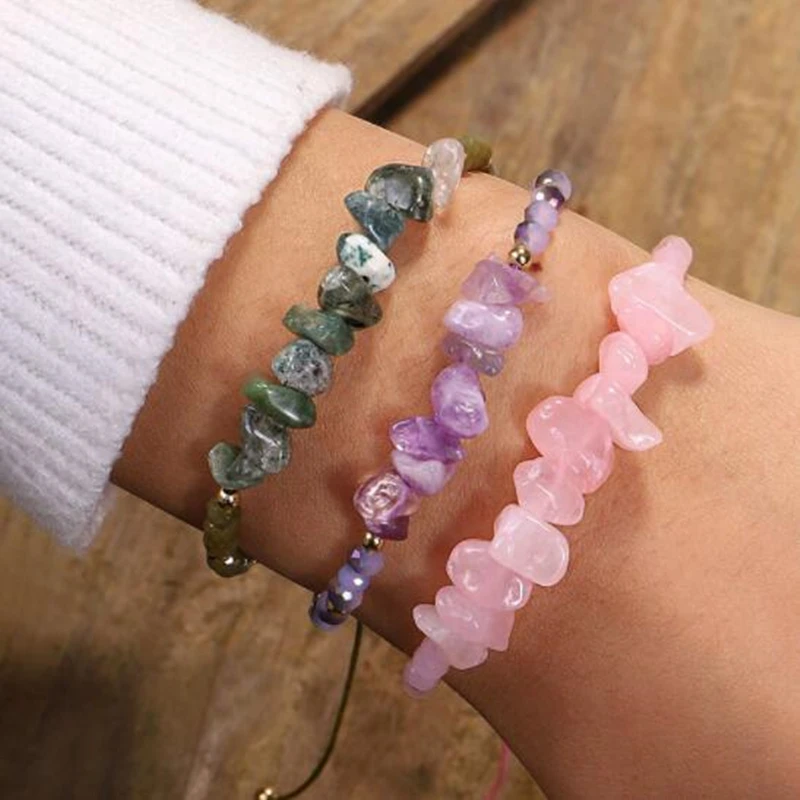 Hand Braided Creative Bracelet Colorful Irregular Gravel Natural Stone Beads And Rice Beaded Mixed Bracelet Boho For Women
Hand Braided Creative Bracelet Colorful Irregular Gravel Natural Stone Beads And Rice Beaded Mixed Bracelet Boho For Women