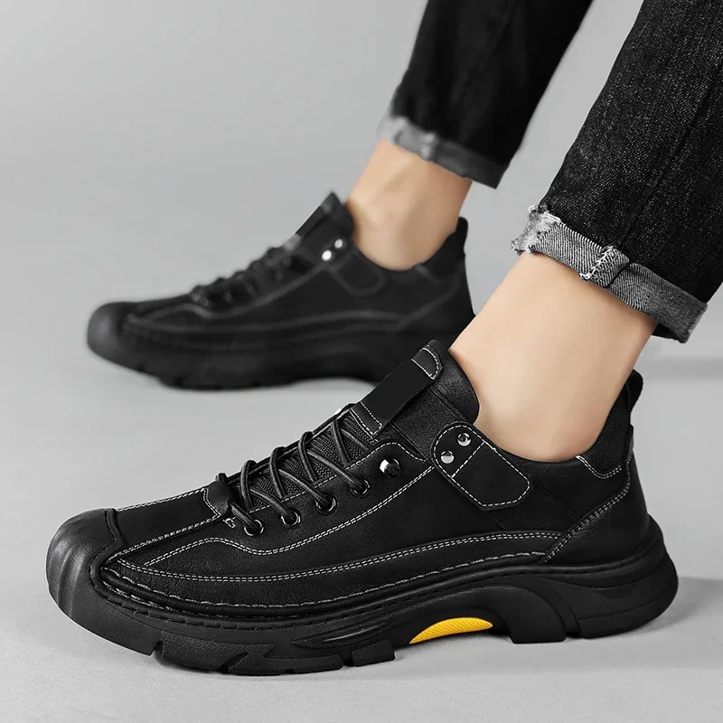 Autumn Men Shoes 2023 New High Quality Pu Leather Black Men's Sneakers Anti-slip and Wear-resistant Outdoor Casual Shoes Men
Autumn Men Shoes 2023 New High Quality Pu Leather Black Men's Sneakers Anti-slip and Wear-resistant Outdoor Casual Shoes Men
