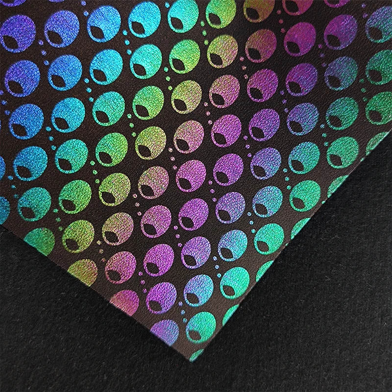 46x135cm Wholesale Shiny Bubble Circle Dot Printed Iridescent Laser Reflective PU Synthetic Leather Fabric for Making Bag Shoe
46x135cm Wholesale Shiny Bubble Circle Dot Printed Iridescent Laser Reflective PU Synthetic Leather Fabric for Making Bag Shoe