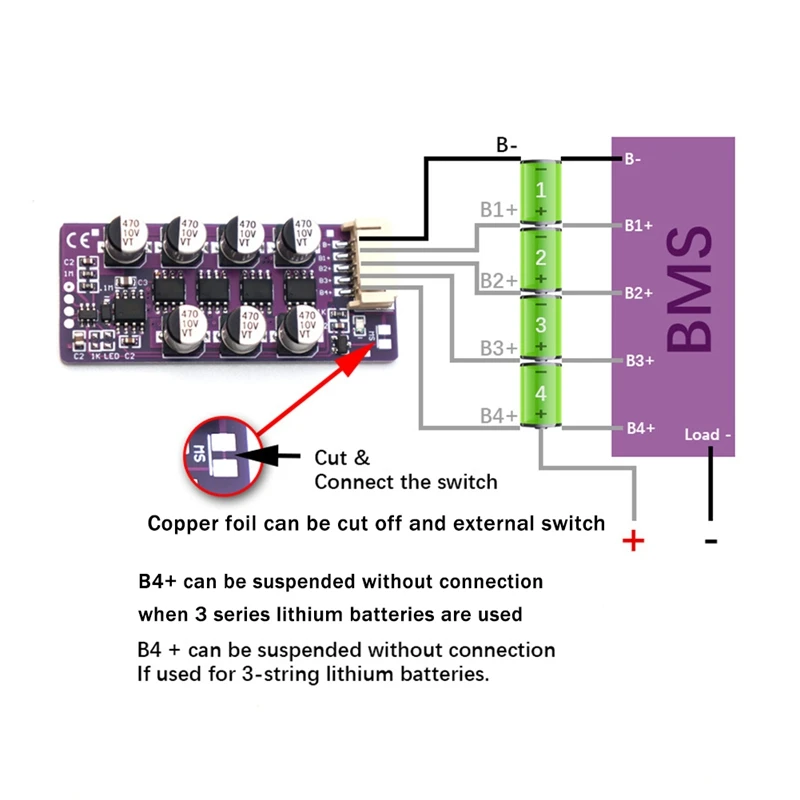 ABGZ-3S-4S 1.2A Li-Ion Lifepo4 Battery Capacitive Equalizer Board 18650 Battery Equalizer Energy Transfer Capacitor BMS Board
ABGZ-3S-4S 1.2A Li-Ion Lifepo4 Battery Capacitive Equalizer Board 18650 Battery Equalizer Energy Transfer Capacitor BMS Board