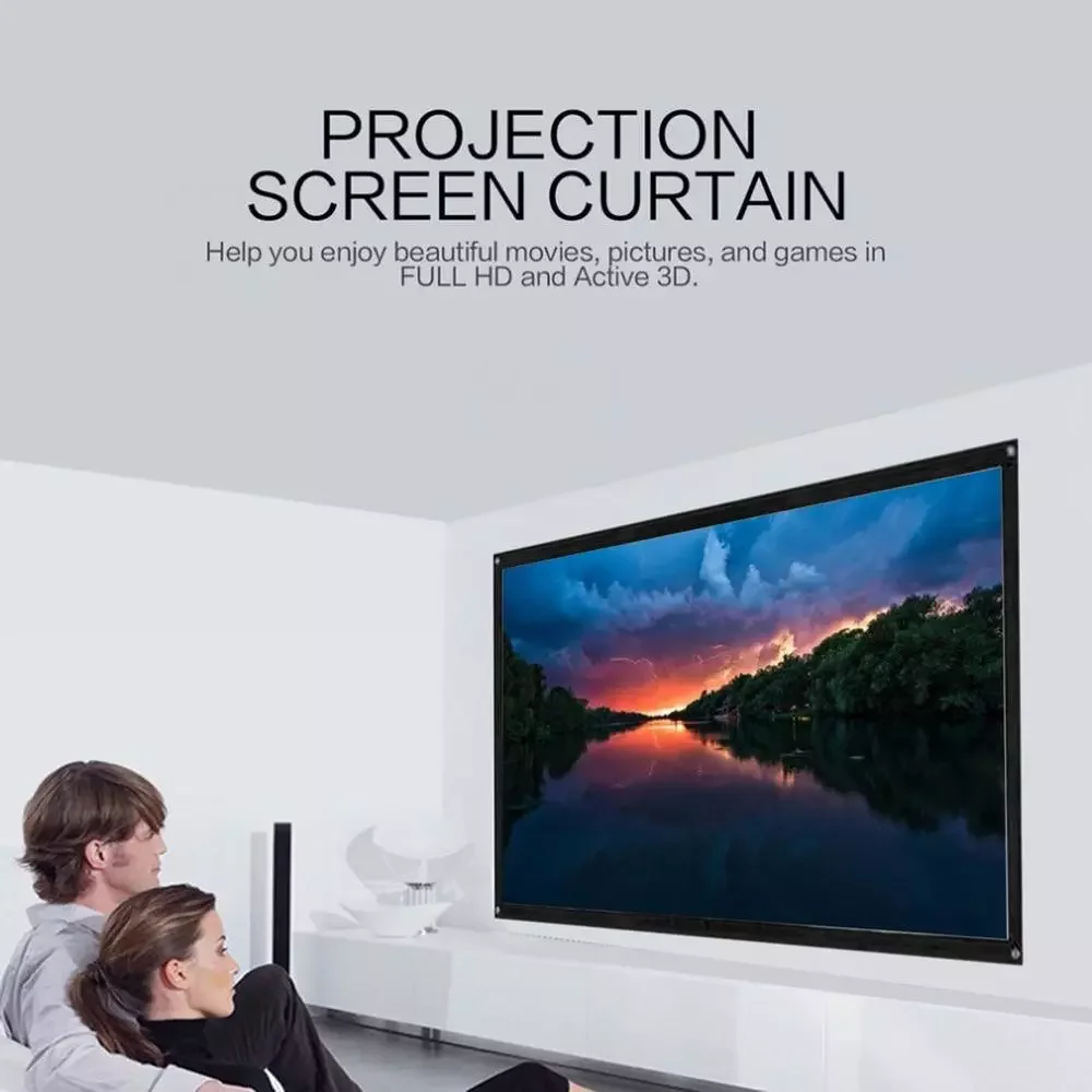 New 16:9 Portable Foldable Projector Screen Wall Mounted Home Theater Cinema 3D HD Projection Screen Canvas Good Wear Resistance
New 16:9 Portable Foldable Projector Screen Wall Mounted Home Theater Cinema 3D HD Projection Screen Canvas Good Wear Resistance