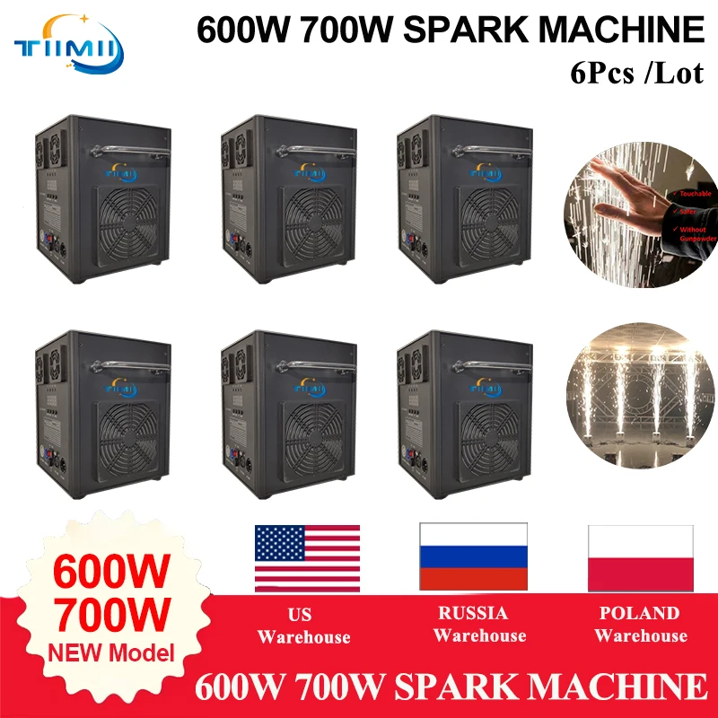 0 Tax 6Pcs Cold 600W 700W Spark Machine DMX Remote Cold Fireworks Fountain Spark Stage Sparkular Machine For Wedding Party Case
0 Tax 6Pcs Cold 600W 700W Spark Machine DMX Remote Cold Fireworks Fountain Spark Stage Sparkular Machine For Wedding Party Case