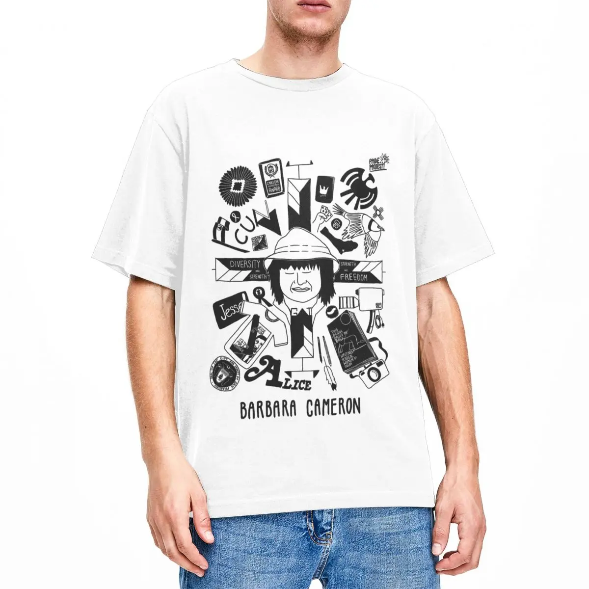 

Мужская и женская рубашка «Барбара Мэй Кэмерон», аксессуары для одежды из 100% хлопка, футболка с короткими рукавами, всесезонные футболки