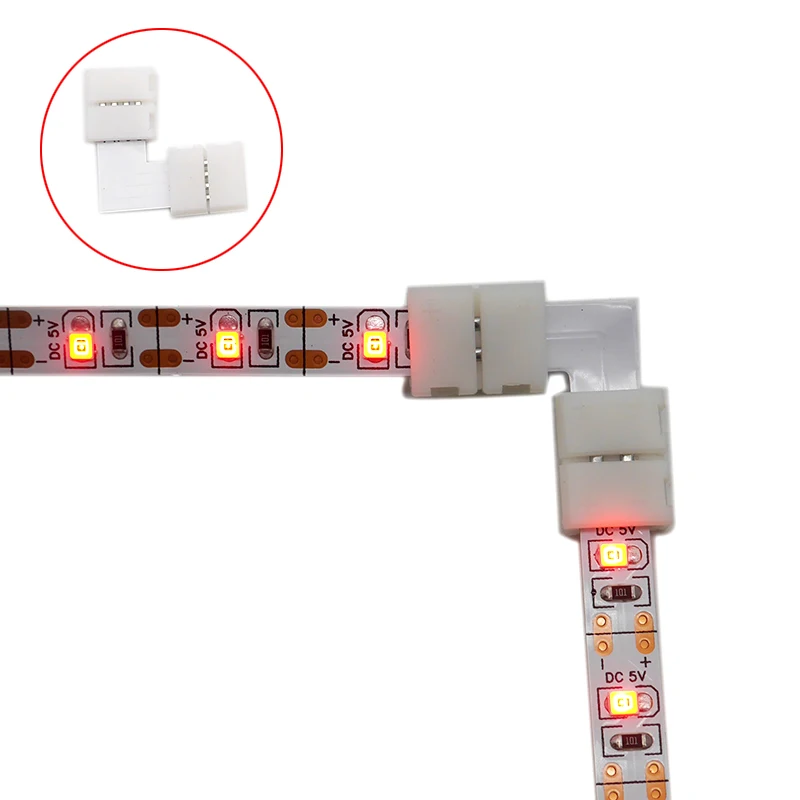 

2pin 3pin 4pin 5pin 6pin L T X Shape LED Connector For connecting corner right angle RGB RGBCCT RGBW single color CCT LED Strip