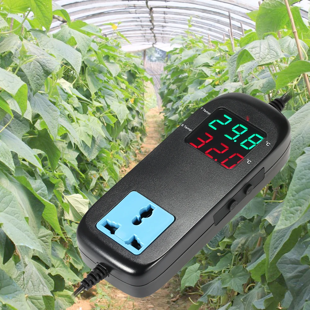 LED Temperature Controller Electronic Cooling Heating Control Thermostat Digital Display Breeding Thermocouple for Greenhouse
LED Temperature Controller Electronic Cooling Heating Control Thermostat Digital Display Breeding Thermocouple for Greenhouse