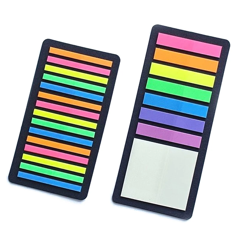 

Color Stickers Transparent Fluorescent Index Tabs Memo Pad Sticky Notes Bookmark Marker Stationery Children Gifts School Office