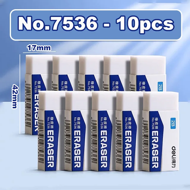 Ластики Deli 2B для детей 5/10 шт.
Ластики Deli 2B для детей 5/10 шт.