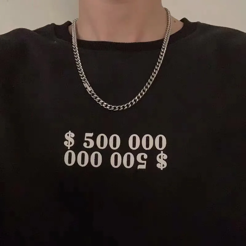 European and American chain hip-hop retro men's women street Hong Kong trend brand cool couple necklaces Cuban chain accessories
European and American chain hip-hop retro men's women street Hong Kong trend brand cool couple necklaces Cuban chain accessories