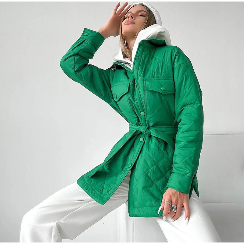 2022 New Autumn Winter Long Breasted Lapel Collar Loose Warm Rhombus Padded Jacekt For Ladies Fashion All Match Thick Coat
2022 New Autumn Winter Long Breasted Lapel Collar Loose Warm Rhombus Padded Jacekt For Ladies Fashion All Match Thick Coat