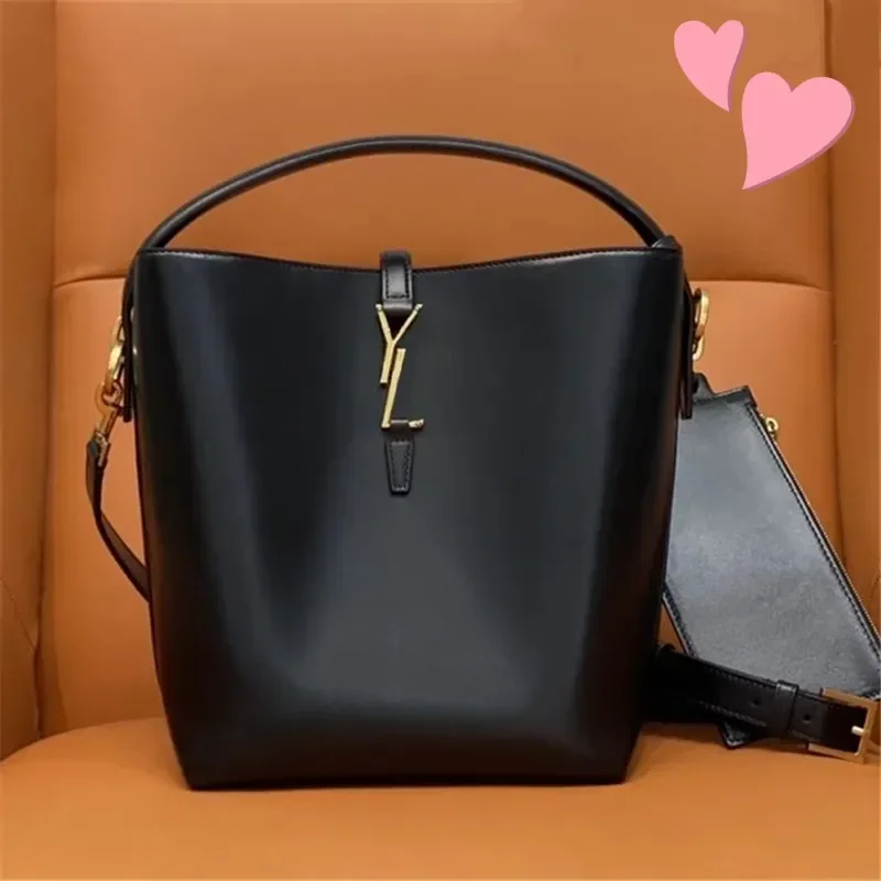 

Новая блестящая кожаная сумка-ведро LE 37, женская сумка-тоут через плечо 2 в 1, миниатюрная, чистый, высокого качества