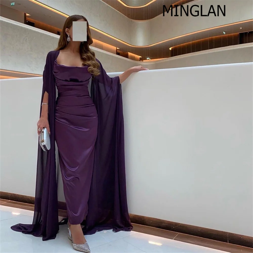 MINGLAN Elegant Square Neck Full Sleeve Pleat Mermaid Long Evening Dress Ankle Length Fashion Formal Prom Gown New 2023
MINGLAN Elegant Square Neck Full Sleeve Pleat Mermaid Long Evening Dress Ankle Length Fashion Formal Prom Gown New 2023