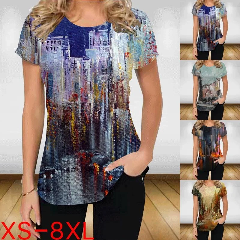 Women's Printed T-shirt Fashion Enlargement Small Top Summer 0 Neck Loose T-shirt Slim
Women's Printed T-shirt Fashion Enlargement Small Top Summer 0 Neck Loose T-shirt Slim