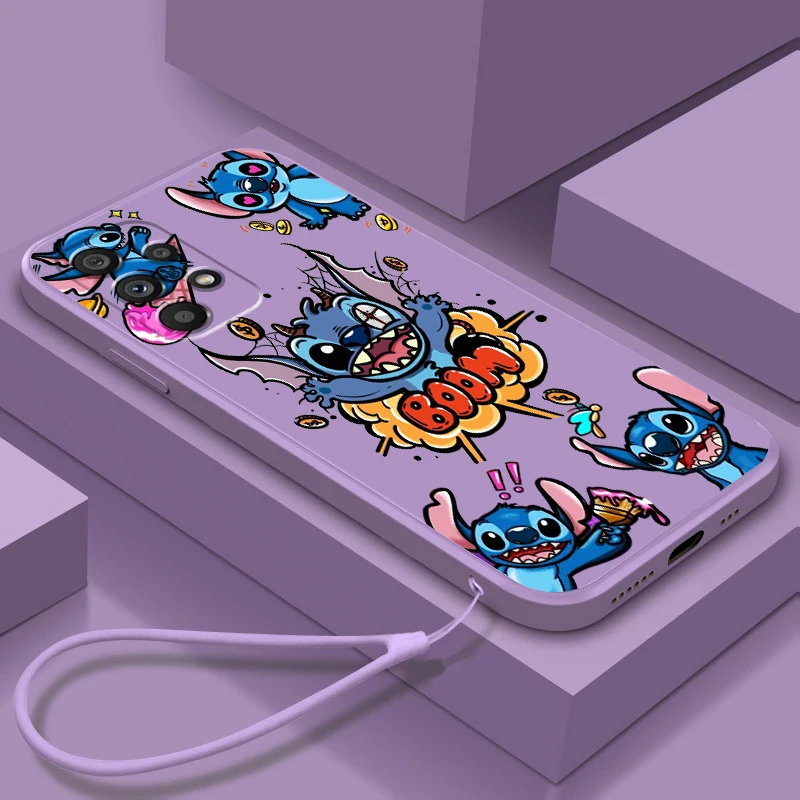 Lilo & Stitch Disney Cartoon Liquid Rope Funda Phone Case For Samsung A73 A53 A33 A52 A32 A23 A22 A71 A51 A21S A03S A50 A30 5G
Lilo & Stitch Disney Cartoon Liquid Rope Funda Phone Case For Samsung A73 A53 A33 A52 A32 A23 A22 A71 A51 A21S A03S A50 A30 5G