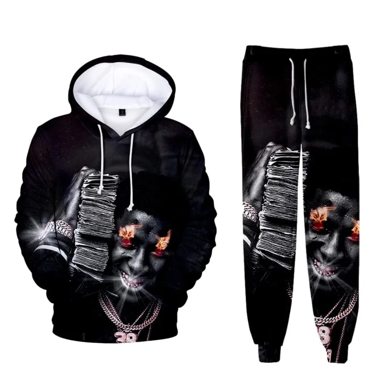 Свитшот и штаны с 3D принтом Harajuku YoungBoy 
Свитшот и штаны с 3D принтом Harajuku YoungBoy