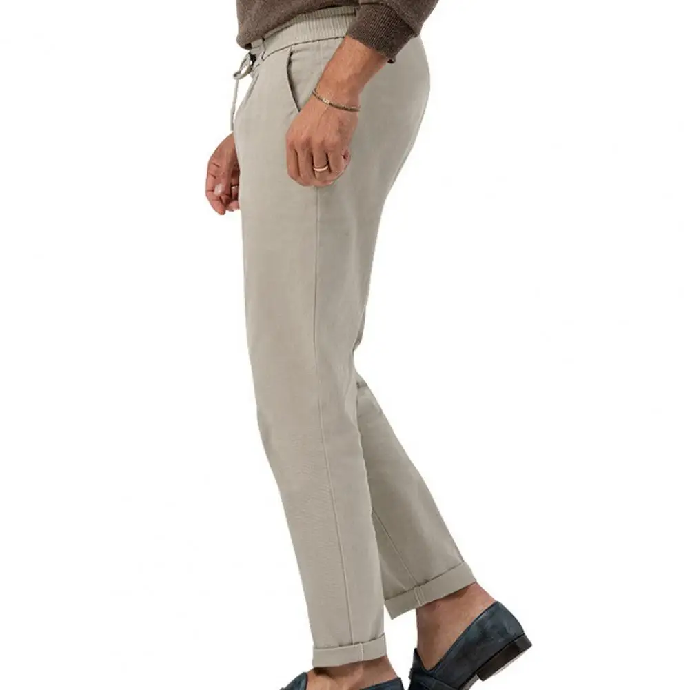 Drawstring Waist Trousers Versatile Men's Business Casual Pants Adjustable Waist Stylish Trousers with Pockets for Spring
Drawstring Waist Trousers Versatile Men's Business Casual Pants Adjustable Waist Stylish Trousers with Pockets for Spring