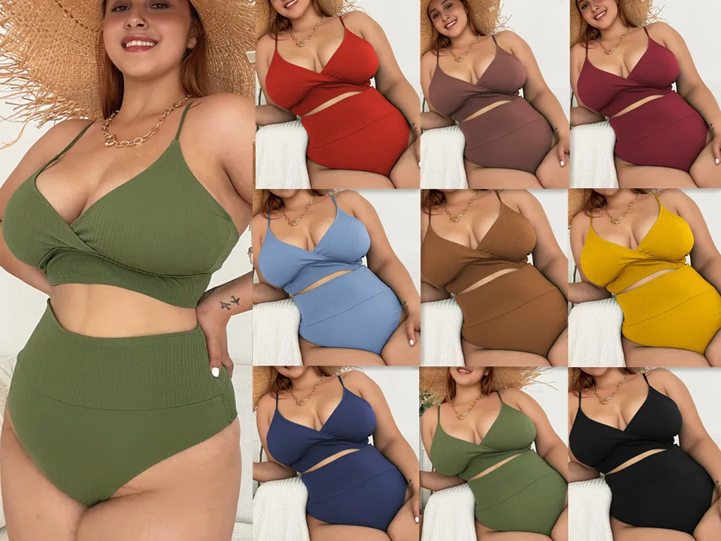 swimwear fat women European and American swimsuits new stand collar suspenders high waist sexy bikini swimwear spot fat woman
swimwear fat women European and American swimsuits new stand collar suspenders high waist sexy bikini swimwear spot fat woman