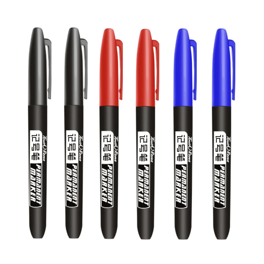 2 Pcs/Set High Quality Permanent Marker Pen Fine Point Waterproof Ink Thin Nib Crude Black Blue Red Ink 1.5mm Marker Pens 
2 Pcs/Set High Quality Permanent Marker Pen Fine Point Waterproof Ink Thin Nib Crude Black Blue Red Ink 1.5mm Marker Pens
