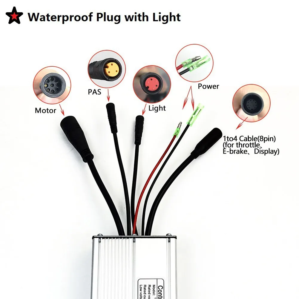36/48V KT15A Ebike Waterproof Controller With Lightline For 250W-350W Brushless ................................
36/48V KT15A Ebike Waterproof Controller With Lightline For 250W-350W Brushless ................................