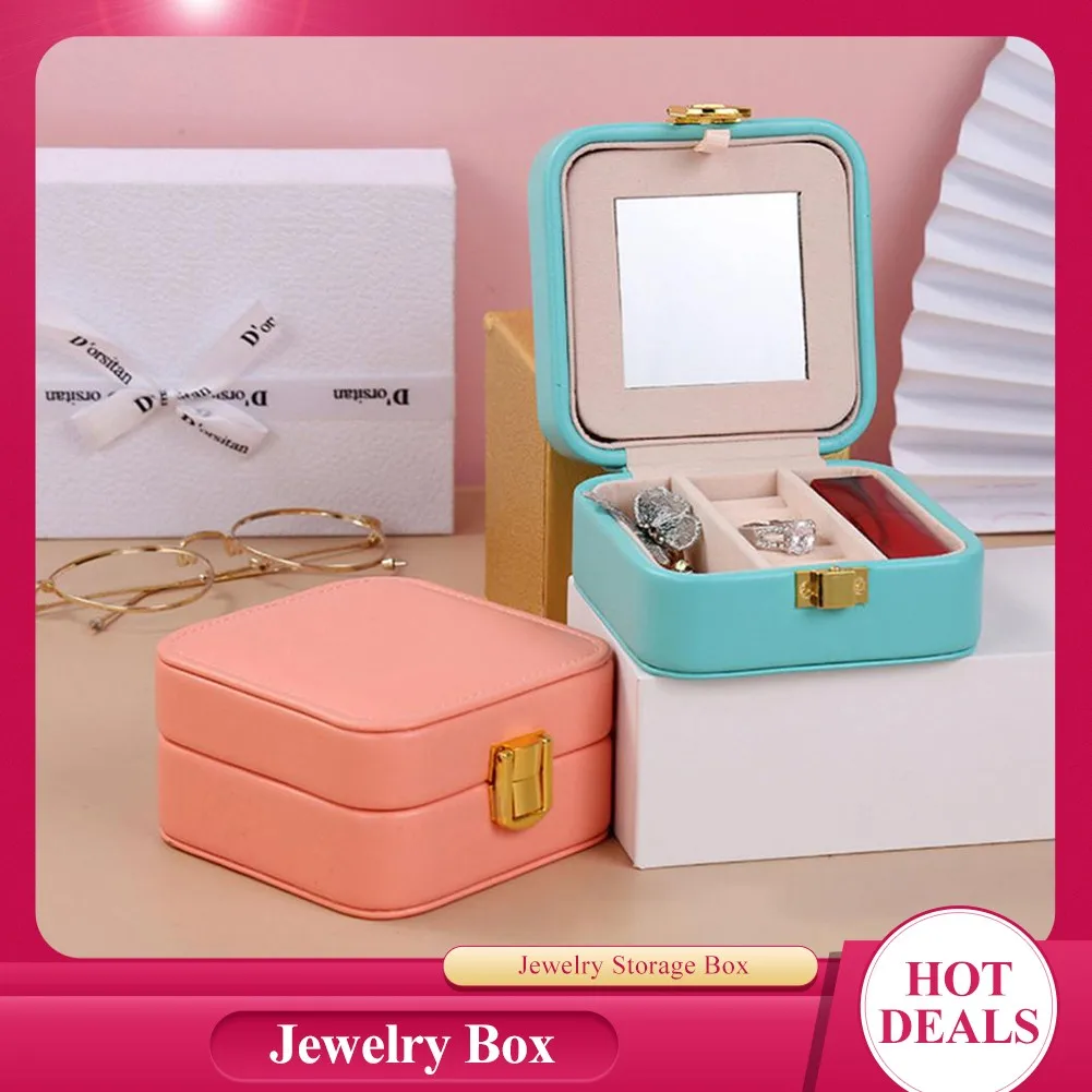 Jewelry Organizer Display With Mirror Portable Multi-function Storage Box Earrings Necklace Holder Case Leather Jewelry Box
Jewelry Organizer Display With Mirror Portable Multi-function Storage Box Earrings Necklace Holder Case Leather Jewelry Box