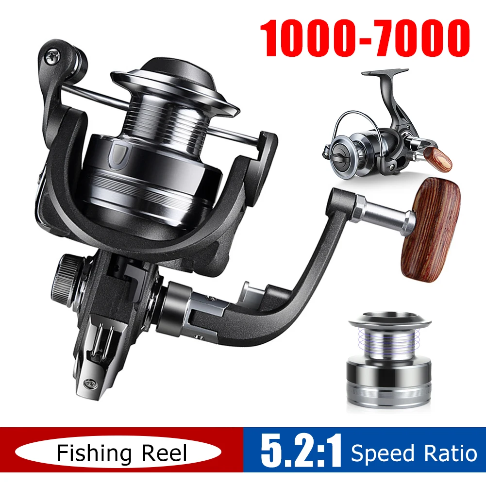 Spinning Fishing Reel 1000-7000 Series Ultralight 5.2:1 High Speed 8BB Bearing Surfcasting Spinning Reel Saltwater Equipment
Spinning Fishing Reel 1000-7000 Series Ultralight 5.2:1 High Speed 8BB Bearing Surfcasting Spinning Reel Saltwater Equipment