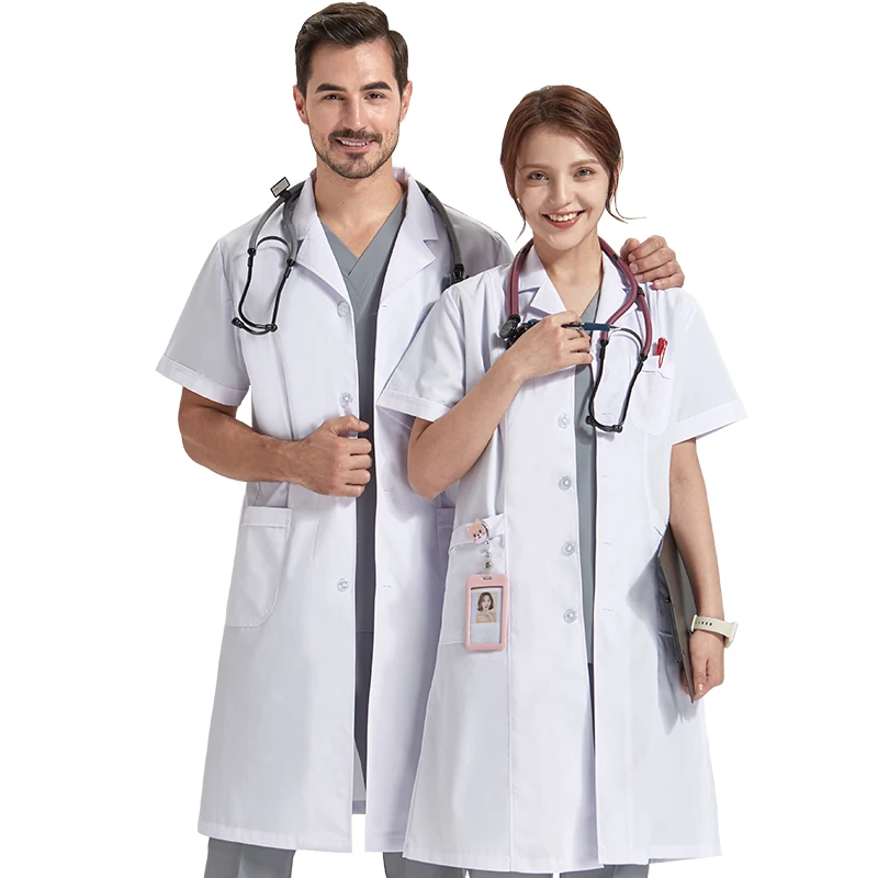 Medical white coat long and short sleeve doctor's overall female lab coat doctor nurses' uniform beauty salon workwear male
Medical white coat long and short sleeve doctor's overall female lab coat doctor nurses' uniform beauty salon workwear male