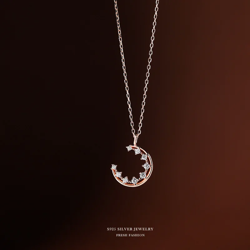 s925 sterling silver niche design moon necklace female simple rose gold temperament personality small fresh jewelry gift
s925 sterling silver niche design moon necklace female simple rose gold temperament personality small fresh jewelry gift