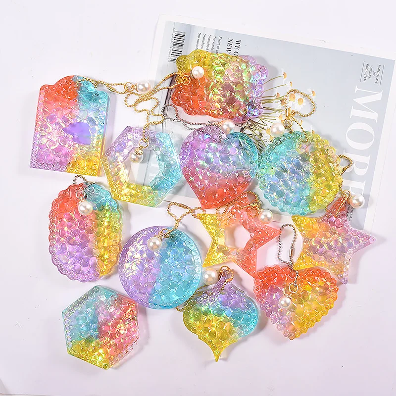 DIY Epoxy Resin Diamond Pattern Pentagram Love Round Listing Silicone Mold Pendant Keychain Silicone Mold
DIY Epoxy Resin Diamond Pattern Pentagram Love Round Listing Silicone Mold Pendant Keychain Silicone Mold