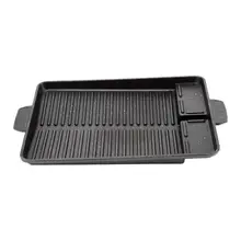 Nonstick Grill Pan Nonstick Portable Grilling Pan For BBQ Meats Fish Steak Vegetables Pan For Outdoor Camping Kitchen Tools