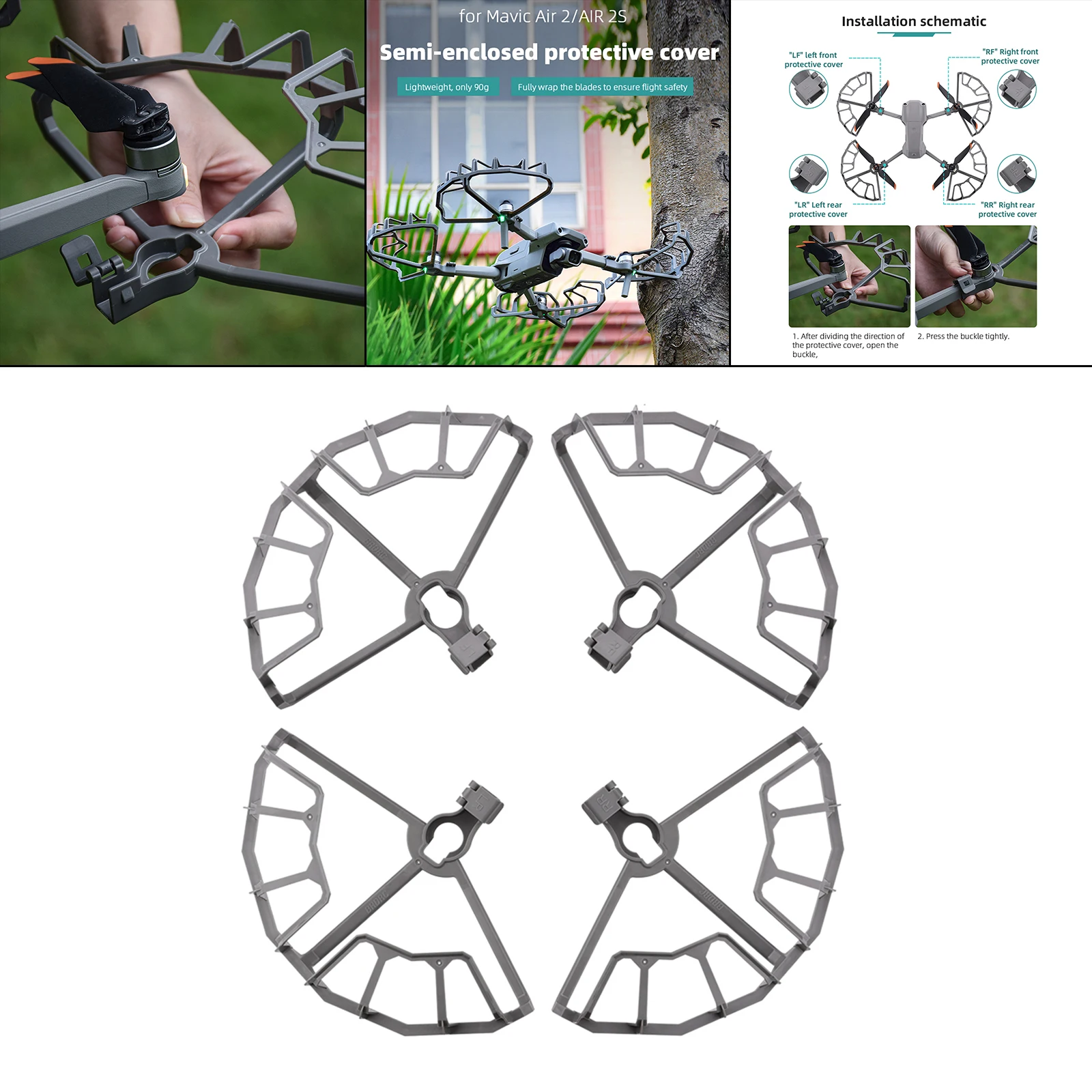 4Pcs Quick Release Propeller Guard Prop Bumper Protection Scratch Proof for DJI Mavic AIR 2 AIR 2S Spare Parts
4Pcs Quick Release Propeller Guard Prop Bumper Protection Scratch Proof for DJI Mavic AIR 2 AIR 2S Spare Parts