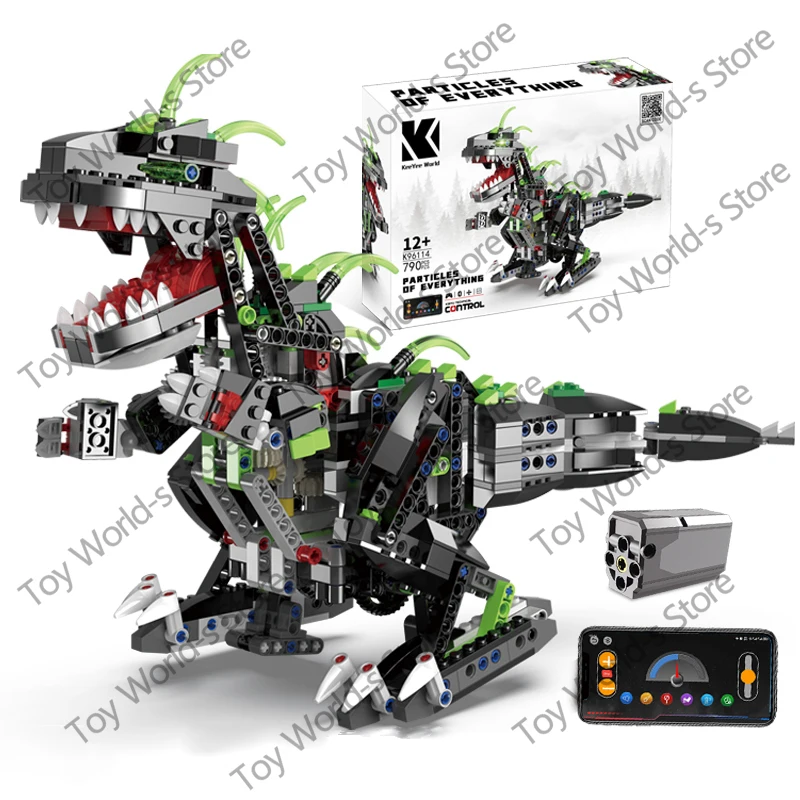 

Technical Jurassic World K96114 Dinosaur APP Remote Control Bricks Building Blocks Program Moc Toys For Children Kids Gift Sets