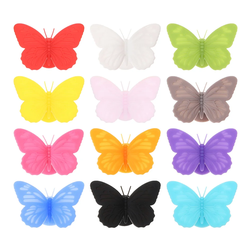 12Pcs Glass Markers Butterfly-shaped Cup Stickers Silicone Glass Markers for Party
12Pcs Glass Markers Butterfly-shaped Cup Stickers Silicone Glass Markers for Party