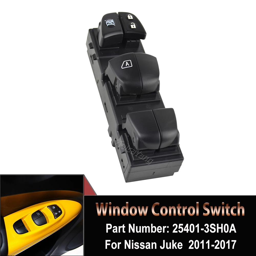 

New 25401-3SH0A 254013SH0A Door Power Window Mirror Switch For Nissan Sentra Leaf JUKE Rogue X-Trail Qashqai Car Styling