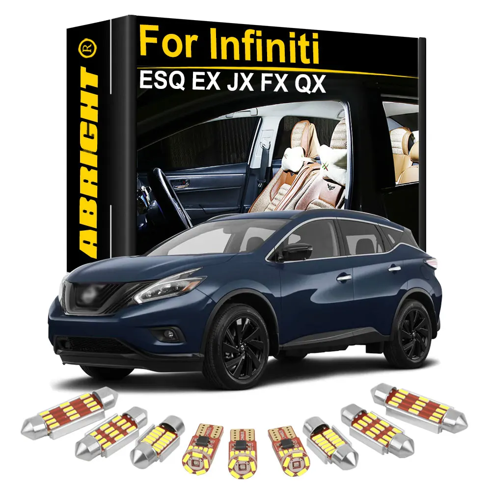 ABRIGHT Canbus For Infiniti QX30 QX50 QX60 QX4 QX70 QX56 QX80 ESQ EX35 JX35 FX35 FX45 FX37 Vehicle LED Interior Light Car Lamp
ABRIGHT Canbus For Infiniti QX30 QX50 QX60 QX4 QX70 QX56 QX80 ESQ EX35 JX35 FX35 FX45 FX37 Vehicle LED Interior Light Car Lamp