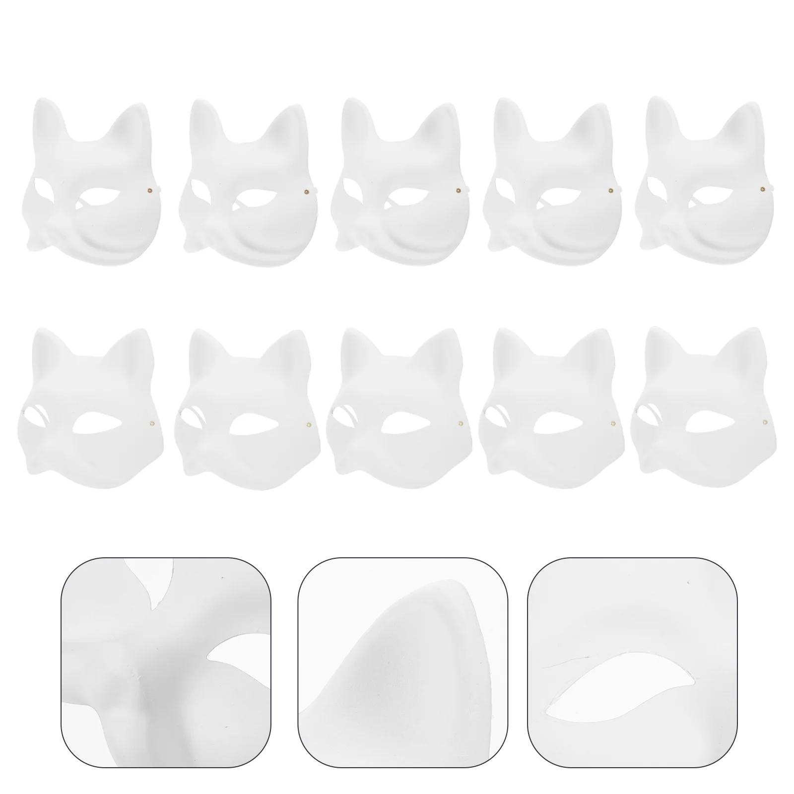 10 Pcs Fox Pulp Mask Diy Face Diy Halloween Paintable Face Cosplay Accessories Paper Masquerade Woman Painting
10 Pcs Fox Pulp Mask Diy Face Diy Halloween Paintable Face Cosplay Accessories Paper Masquerade Woman Painting