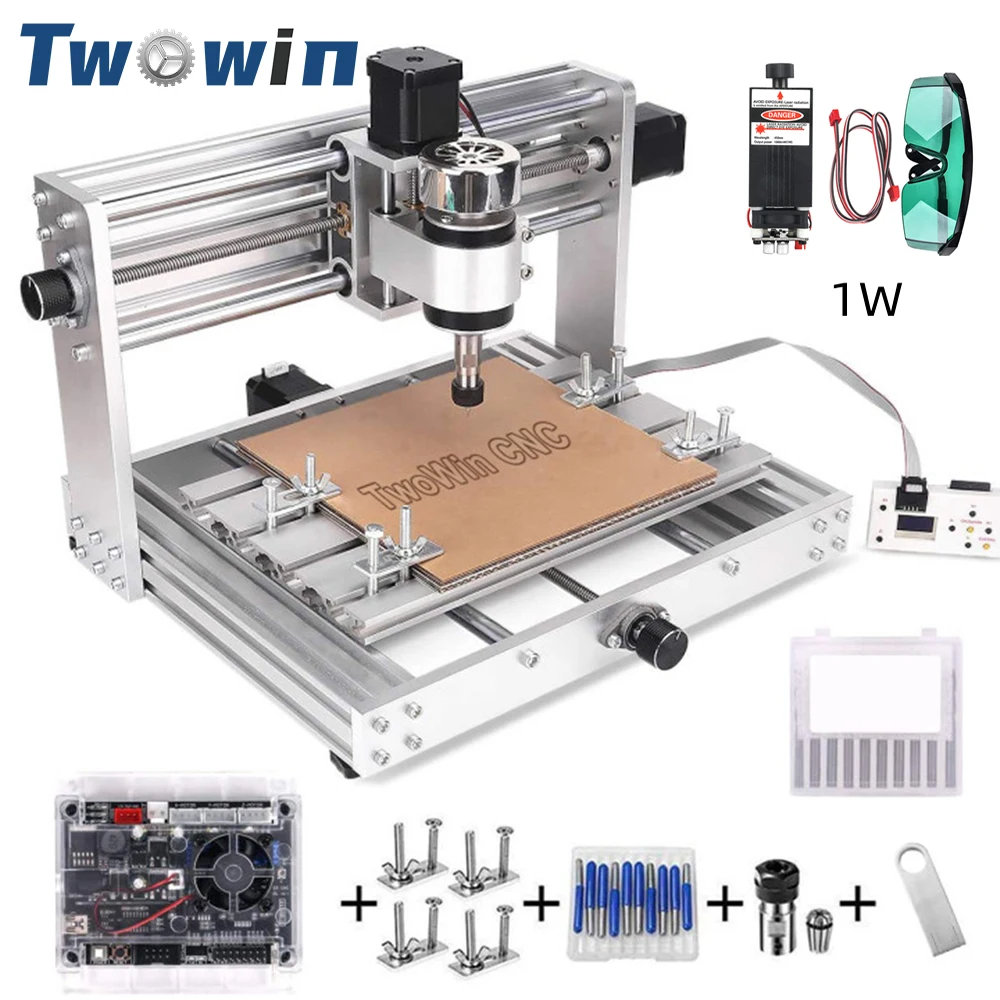 

3018 Pro MAX CNC Laser Engraver GRBL Control with 200W Spindle 3-Axis PCB Milling Machine Metal Engraving Machine Wood Router