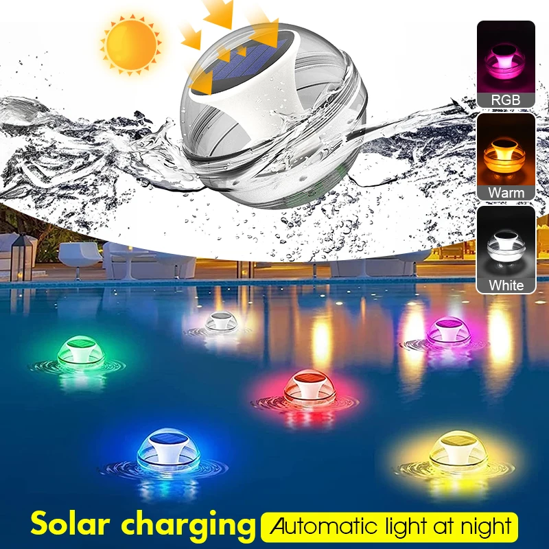 

Solar Floating Pool Lights RGB Color Changing LED Pool Lights Waterproof Night Light Outdoor Led Floating Pools Lighting Decors