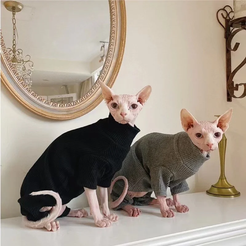Sphynx Hairless German Sphinx Cat Clothes Four Feet Elastic Comfortable Base Autumn Winter Thick Cotton Warm Shirt
Sphynx Hairless German Sphinx Cat Clothes Four Feet Elastic Comfortable Base Autumn Winter Thick Cotton Warm Shirt
